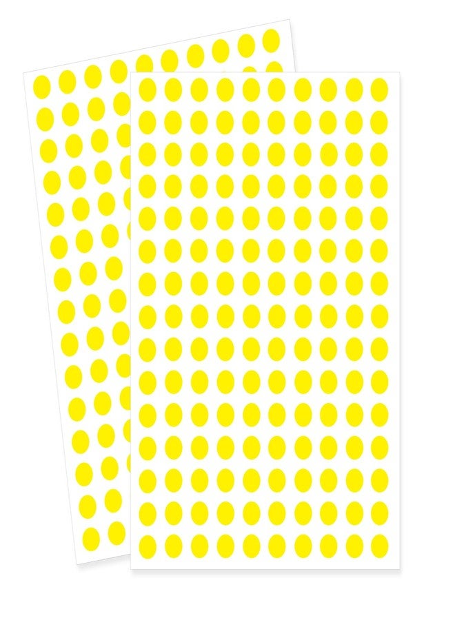 Yeachlaing 0.25 Inch Round Permanent Adhesive Color-Code Dot Stickers,Yellow,Pack of 1800 - Image 1
